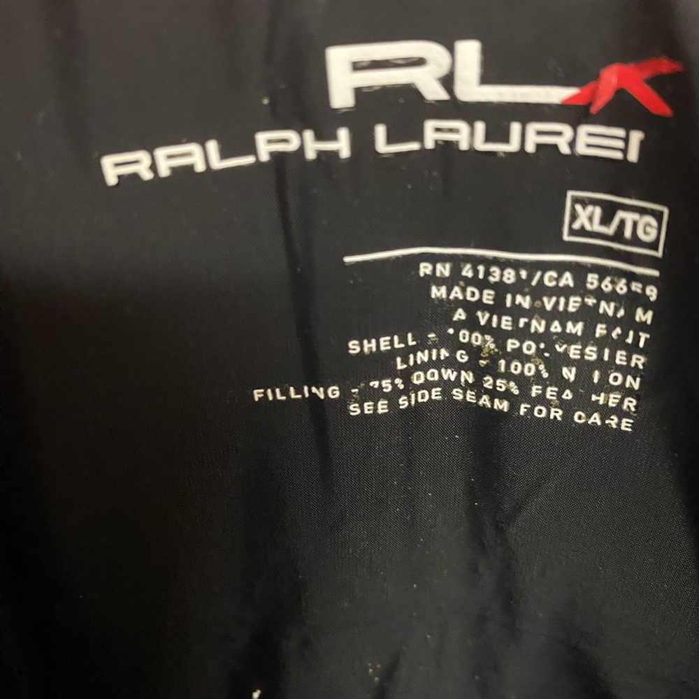 Ralph Lauren RLX Orange Puffer Vest - Picture 2 of 4